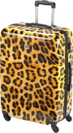 Princess Traveller Animal Print - Reiskoffer – Leopard - Large - 76 Cm -Trolley Winkel 665x1200