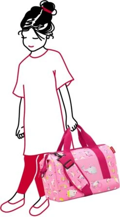Reisenthel Allrounder M Kids Reistas - Kind - Maat M - 18L - ABC Friends Pink Roze -Trolley Winkel 665x1200 5