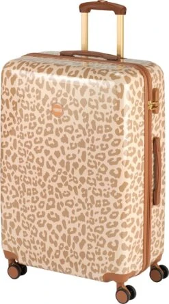 Princess Traveller Leopard - Reiskoffer - Crème/Taupe - L - 76cm -Trolley Winkel 669x1200 1