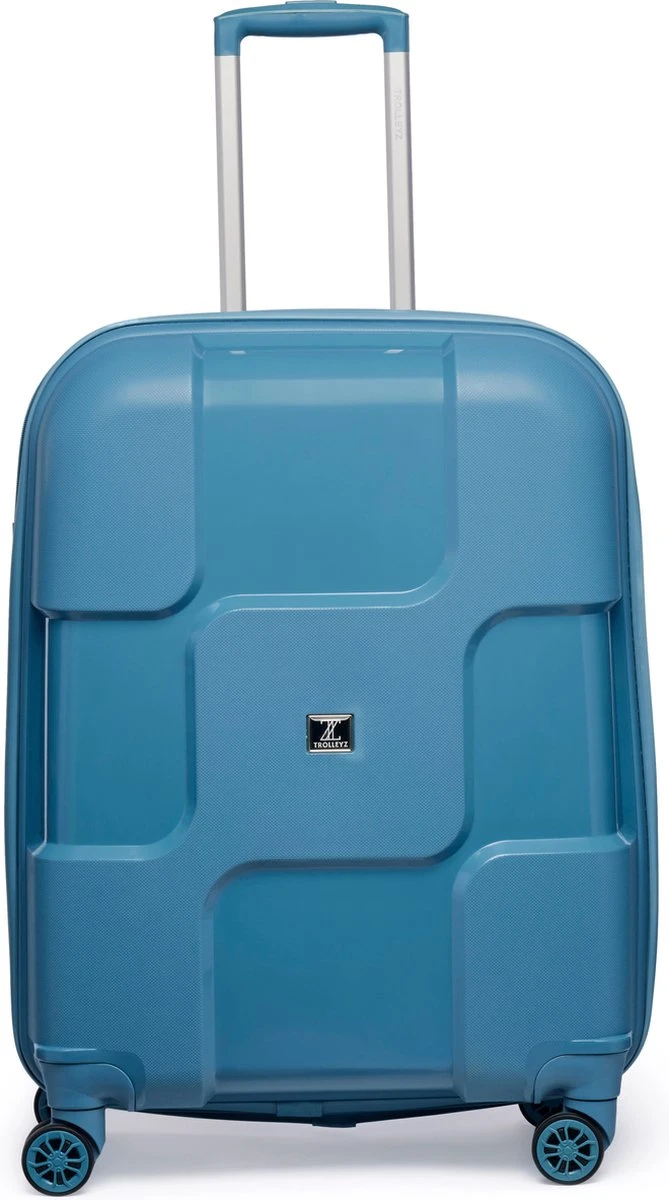 ©TROLLEYZ - Venice No.10 - Reiskoffer - 69cm Met TSA Slot - Dubbele Wielen - 360° Spinners - 100% Polypropyleen - Reiskoffer In Ice Blue 3 ©TROLLEYZ - Venice No.10 - Reiskoffer - 69cm Met TSA Slot - Dubbele Wielen - 360° Spinners - 100% Polypropyleen - Reiskoffer In Ice Blue