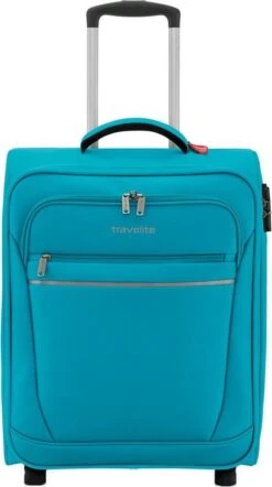 Travelite Cabin 2 Wheel Trolley Turquoise -Trolley Winkel 670x1200 6