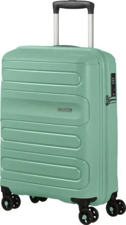 American Tourister Reiskoffer - Sunside Spinner 55/20 (Handbagage) Mineral Green 17 American Tourister Reiskoffer - Sunside Spinner 55/20 (Handbagage) Mineral Green -Trolley Winkel 673x1200 1