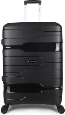 Decent ONE-CITY Large Koffer - 76 Cm - TSA Slot - Zwart -Trolley Winkel 676x1200 1