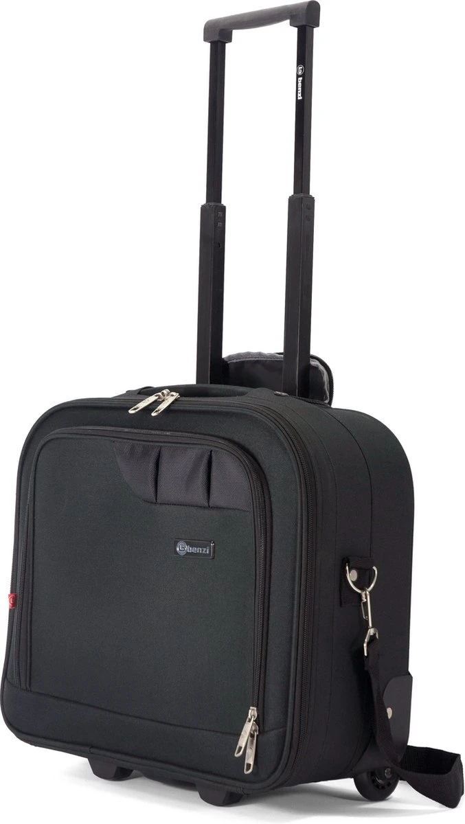 Benzi Elvas Pilotcase - Laptoptrolley - Zwart 3 Benzi Elvas Pilotcase - Laptoptrolley - Zwart