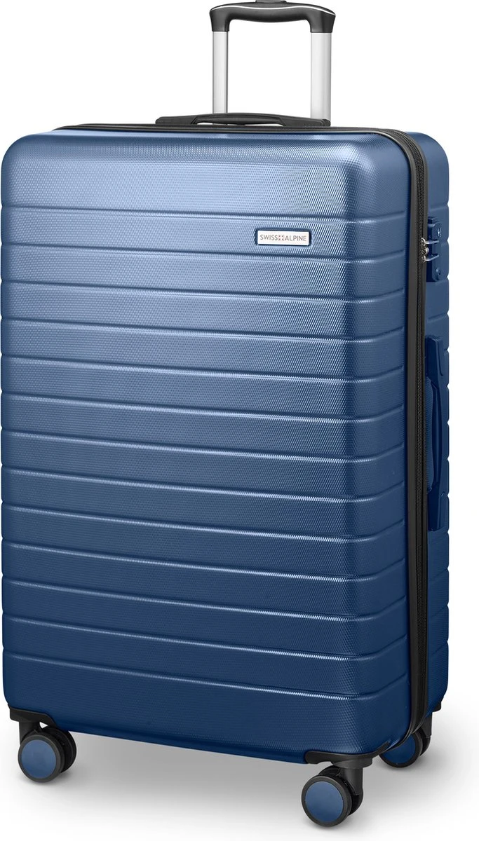 Swiss Alpine 2.0 - Reiskoffer- 77 Cm - 4 Wielen - Blauw 3 Swiss Alpine 2.0 - Reiskoffer- 77 Cm - 4 Wielen - Blauw