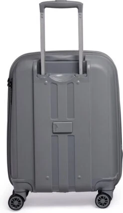 ©TROLLEYZ - Venice No.10 - Trolley - 55cm Met TSA Slot - Dubbele Wielen - 360° Spinners - 100% Polypropyleen - Handbagage Koffer In Silver Stone -Trolley Winkel 693x1200 4