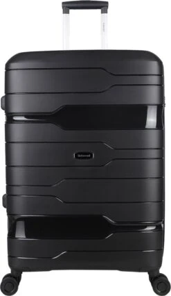 Decent ONE-CITY Large Koffer - 76 Cm - TSA Slot - Zwart -Trolley Winkel 696x1200 2