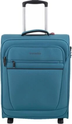 Travelite Cabin 2 Wheel Trolley Turquoise -Trolley Winkel 699x1200 2