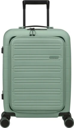 American Tourister Reiskoffer Met Laptopvak - Novastream Spinner 55/20 Tsa (Handbagage) Nomad Green -Trolley Winkel 700x1200 7