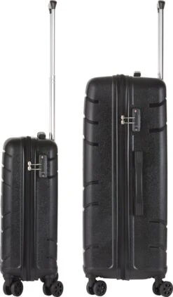 TravelZ Big Bars Kofferset - Trolleyset TSA 2-delig - Handbagage En Groot - Zwart -Trolley Winkel 701x1200 5