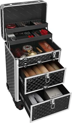 Cosmetic Case Trolley - Professionele Make-up Case - Kapperskoffer Met 4 Uitneembare Wielen -Trolley Winkel 709x1200 3