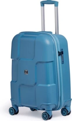 ©TROLLEYZ - Venice No.10 - Trolley - 55cm Met TSA Slot - Dubbele Wielen - 360° Spinners - 100% Polypropyleen - Handbagage Koffer In Ice Blue -Trolley Winkel 713x1200 3