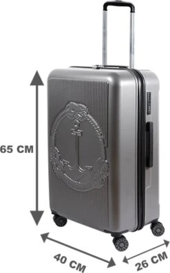 Biggdesign Ocean Ruimbagage Koffer - Reiskoffer - Grijs - Medium -Trolley Winkel 745x1200 2