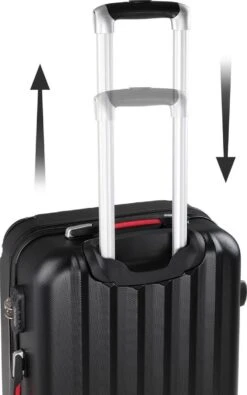 Monzana Hardcase Kofferset Baseline – 3 Stuks M/L/XL - Zwart -Trolley Winkel 750x1200 2