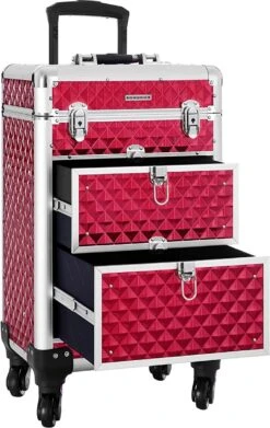 Cosmetic Case Trolley - Professionele Make-up Case - Kapperskoffer Met 4 Uitneembare Wielen -Trolley Winkel 759x1200 2