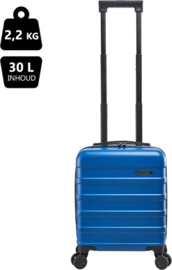 CabinMax Handbagage Koffer - Trolley 30L - Harde Reiskoffer - 45x36x20cm - Lichtgewicht - Groot Capaciteit - Aegean Blue -Trolley Winkel 764x1200 3