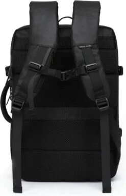 HEANVER Travel Elite - Reistas Handbagage - Weekendtas - 17inch Laptop Rugzak - Backpack Waterafstotend - 30L / 60 Liter Tas - Zwart / Antraciet -Trolley Winkel 769x1200
