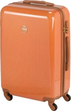 Princess Traveller Trendy Dots - Reiskoffer - Terra - M - 66cm -Trolley Winkel 773x1200 2