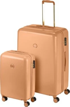 Princess Traveller Harlem - Handbaggage Koffer - Recycled PET - Camel - S (55cm) -Trolley Winkel 788x1200 7