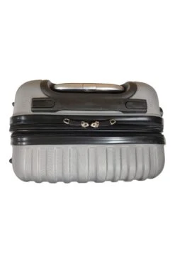 SB Travelbags 'Expandable' Handbagage Koffer 53cm 4 Wielen Trolley - Zilver -Trolley Winkel 799x1200 145