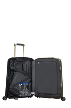 Samsonite Reiskoffer - S'Cure Dlx Spinner 55/20 (Handbagage) Black/Gold Deluscious -Trolley Winkel 799x1200 187
