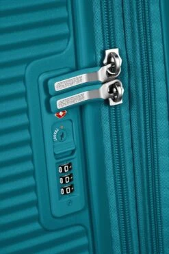 American Tourister Soundbox Spinner Spinner Reiskoffer (Medium) - 81 Liter - Jade Green -Trolley Winkel 799x1200 83