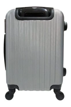 SB Travelbags 'Expandable' Handbagage Koffer 53cm 4 Wielen Trolley - Zilver -Trolley Winkel 800x1200 110