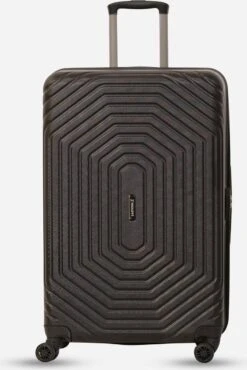 ©TROLLEYZ - Florence No.7 - Reiskoffer 78cm Met TSA Slot - Dubbele Wielen - 360° Spinners - 100% ABS - Reiskoffer In Night Black -Trolley Winkel 802x1200 4