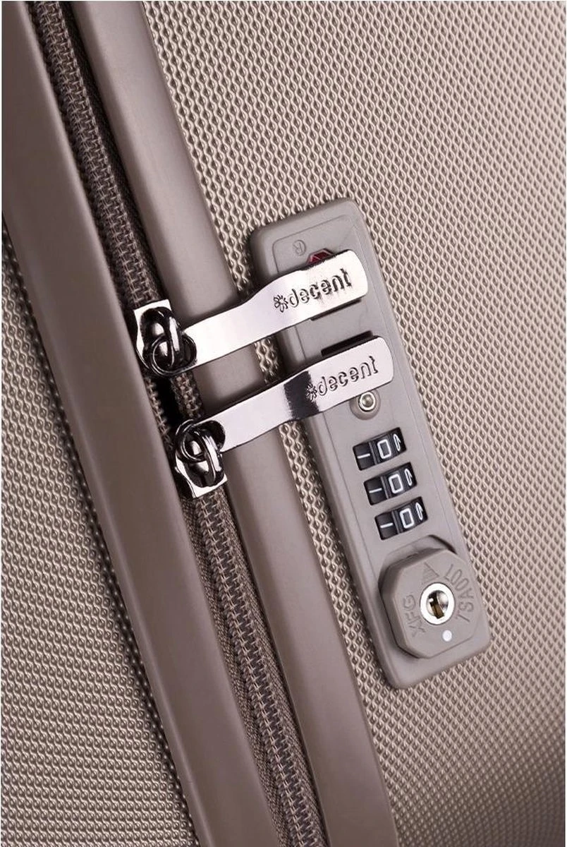 Decent Handbagage Koffer Tranporto - Formaat 55 X 35 X 20 Cm Kleur - Champagne 7 Decent Handbagage Koffer Tranporto - Formaat 55 X 35 X 20 Cm Kleur - Champagne - Afbeelding 5