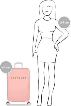 SUITSUIT - Fabulous Fifties - Papaya Peach - Reiskoffer (66 Cm) -Trolley Winkel 807x1200 5