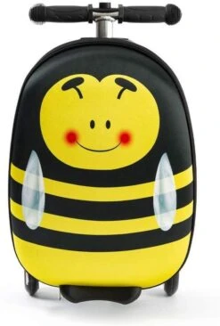 Rolkoffer Trolley Voor Kinderen | Geel | Trolley | Tas Kind | Bagagekoffer | Step Jongen | Vliegtuig Nekkussen | Step Met 3 Wielen | FDBW | Koffer Handbagage - 50 Kilo - Bouncy Box 40x20x25 Cm + Nekkussen Vliegtuig -Trolley Winkel 810x1200 6