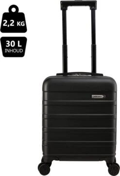 CabinMax Handbagage Koffer - Trolley 30L - Harde Reiskoffer - 45x36x20cm - Lichtgewicht - Groot Capaciteit - Zwart -Trolley Winkel 822x1200 1