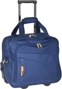 Gabol Week Pilot Case Handbagage - Laptopkoffer - Blauw -Trolley Winkel 833x1200 5