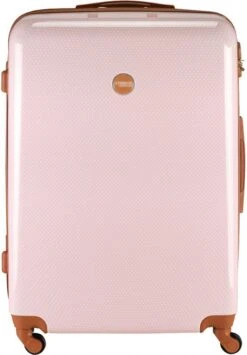 Princess Traveller Trendy Dots - Reiskoffer- Roze - L - 76cm -Trolley Winkel 835x1200 1