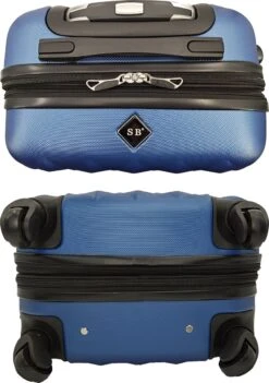 SB Travelbags Kofferset - 2 Delige 'Expandable' Koffer - Blauw - 65cm/55cm -Trolley Winkel 844x1200