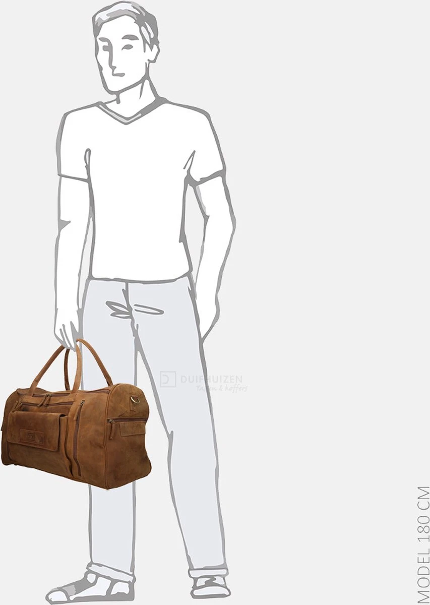 Duifhuizen Weekendtas Leer Camel 7 Duifhuizen Weekendtas Leer Camel - Afbeelding 5