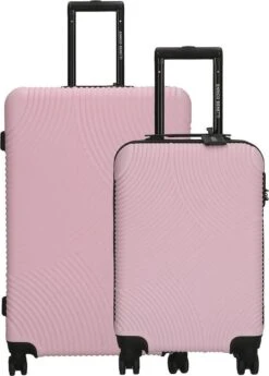 Enrico Benetti Louisville Kofferset Tweedelig - 39040-02 - Roze -Trolley Winkel 858x1200 2