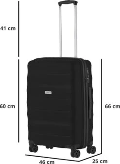 CarryOn Porter ® Reiskoffer - 66cm Trolley Met TSA-slot - OKOBAN Registratie - Zwart -Trolley Winkel 885x1200 1