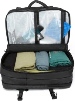 HEANVER Travel Elite - Reistas Handbagage - Weekendtas - 17inch Laptop Rugzak - Backpack Waterafstotend - 30L / 60 Liter Tas - Zwart / Antraciet -Trolley Winkel 896x1200 2