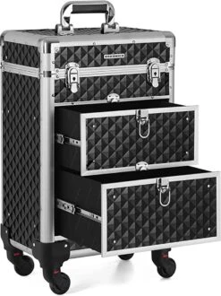 Cosmetic Case Trolley - Professionele Make-up Case - Kapperskoffer Met 4 Uitneembare Wielen -Trolley Winkel 899x1200 1