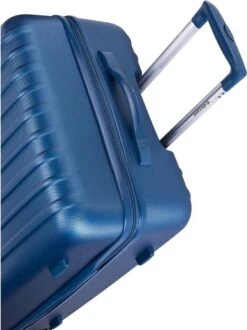 Decent Tranporto-One Medium Koffer - 66 Cm - TSA Slot - Dark Blue -Trolley Winkel 899x1200
