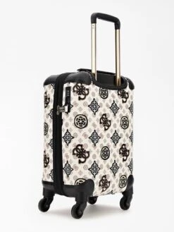 Guess House Party 18 In 4 Wheeler Dames Reiskoffer - Cream Multi Logo -Trolley Winkel 900x1200 29