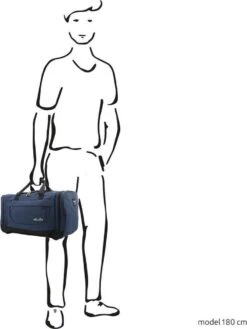 Enrico Benetti Orlando 35300 S Reistas / Sporttas 41 Liter - Navy Blauw -Trolley Winkel 902x1200