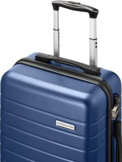 Swiss Alpine 2.0 - Handbagage Koffer - 55x35x20 Cm - 4 Wielen - Blauw -Trolley Winkel 904x1200 2