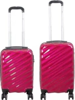 Monopol - Messina - Reiskofferset 2delig - Hoogkwaliteit Polycarbonaat - Rood - Maat XS + S -Trolley Winkel 904x1200