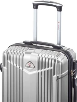 Tesla PC - Handbagage Koffer - 55x35x20 Cm - 4 Wielen - Zilver 11 Tesla PC - Handbagage Koffer - 55x35x20 Cm - 4 Wielen - Zilver -Trolley Winkel 905x1200 1