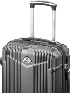 Tesla PC - Handbagage Koffer - 55x35x20 Cm - 4 Wielen - Grijs -Trolley Winkel 905x1200 2