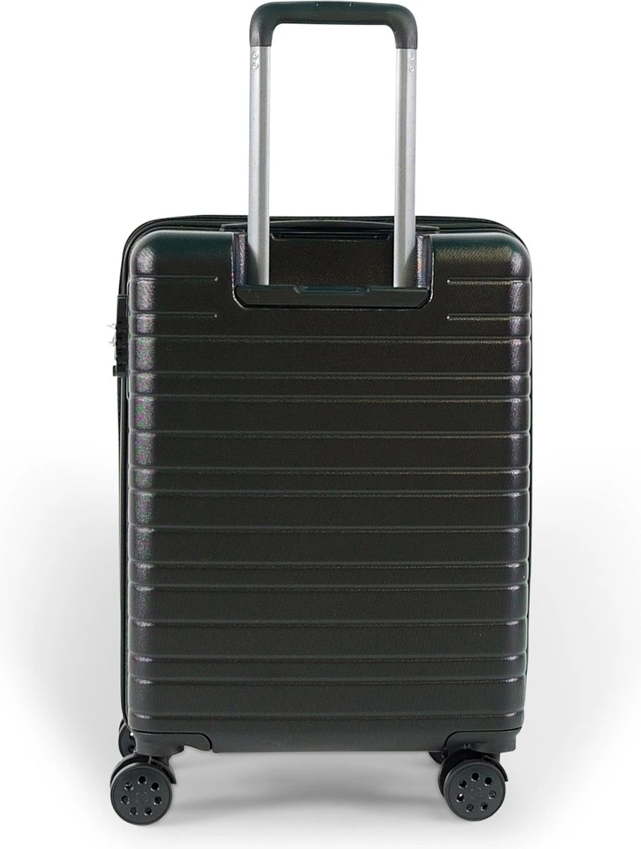 ©TROLLEYZ - Amsterdam No.9 - Trolley - 55cm Met TSA Slot - Dubbele Wielen - 360° Spinners - 100% ABS - Handbagage Koffer In Night Black 5 ©TROLLEYZ - Amsterdam No.9 - Trolley - 55cm Met TSA Slot - Dubbele Wielen - 360° Spinners - 100% ABS - Handbagage Koffer In Night Black - Afbeelding 3