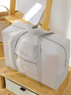 Merkloos Reistas - Handbagage Tas - Opvouwbaar - Beige - Off White - Travelbag -Trolley Winkel 907x1200 2