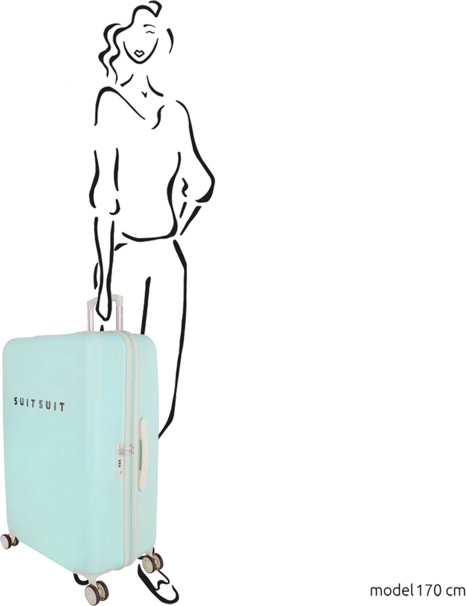 SUITSUIT - Fabulous Fifties - Luminous Mint - Reiskoffer (76 Cm) 16 SUITSUIT - Fabulous Fifties - Luminous Mint - Reiskoffer (76 Cm) - Afbeelding 14